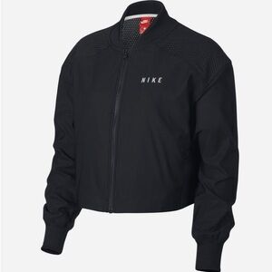 Nike Women's Black Mesh Bomber Jacket